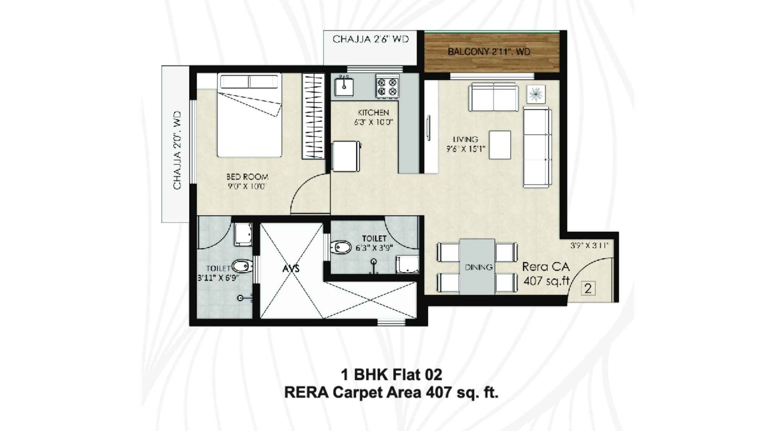 Agastya-High-Pavilion-Floor-Plan-1-BHK-407-Sq.ft