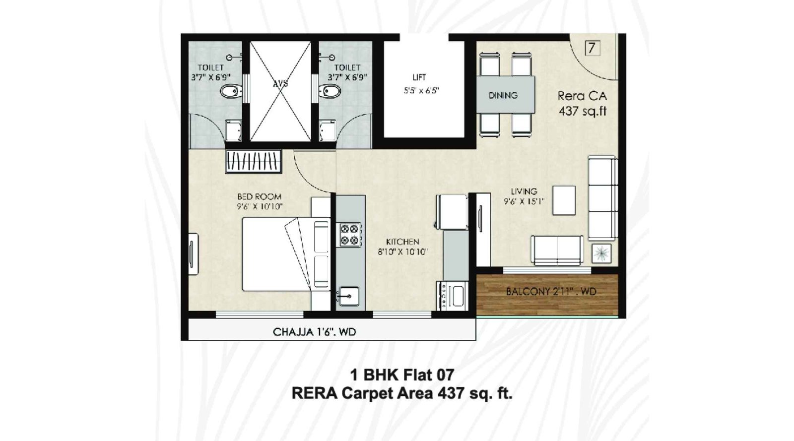 Agastya-High-Pavilion-Floor-Plan-1-BHK-437-Sq.ft